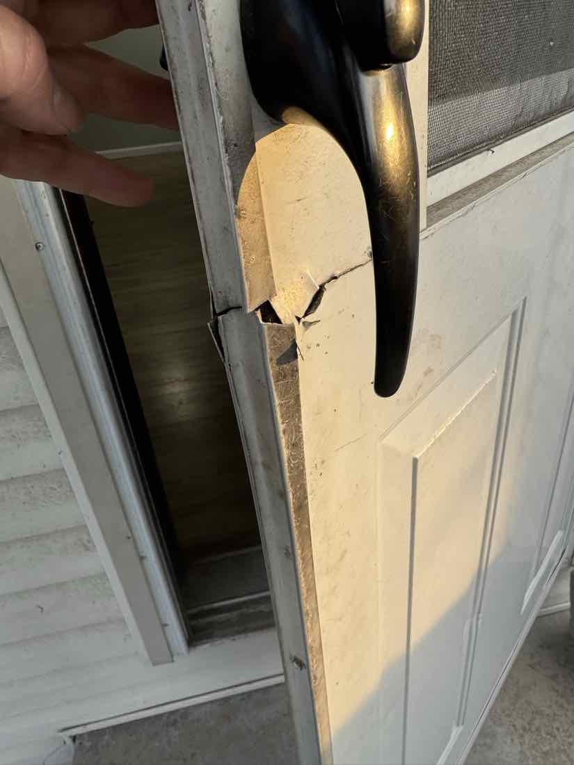 broken front door