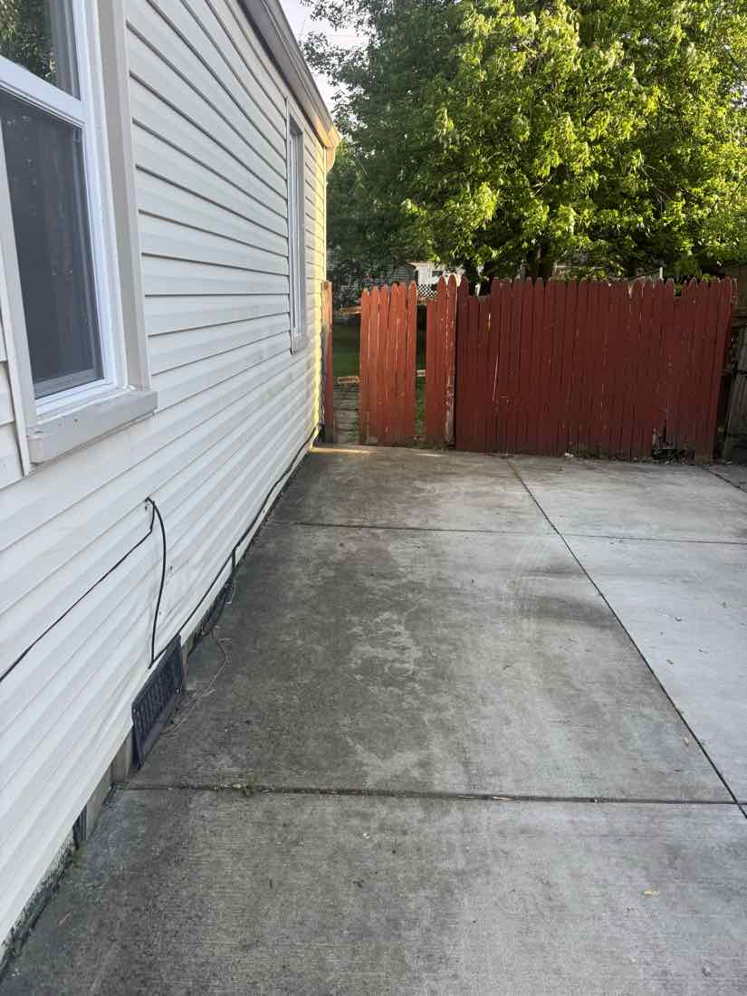 front gate and fence