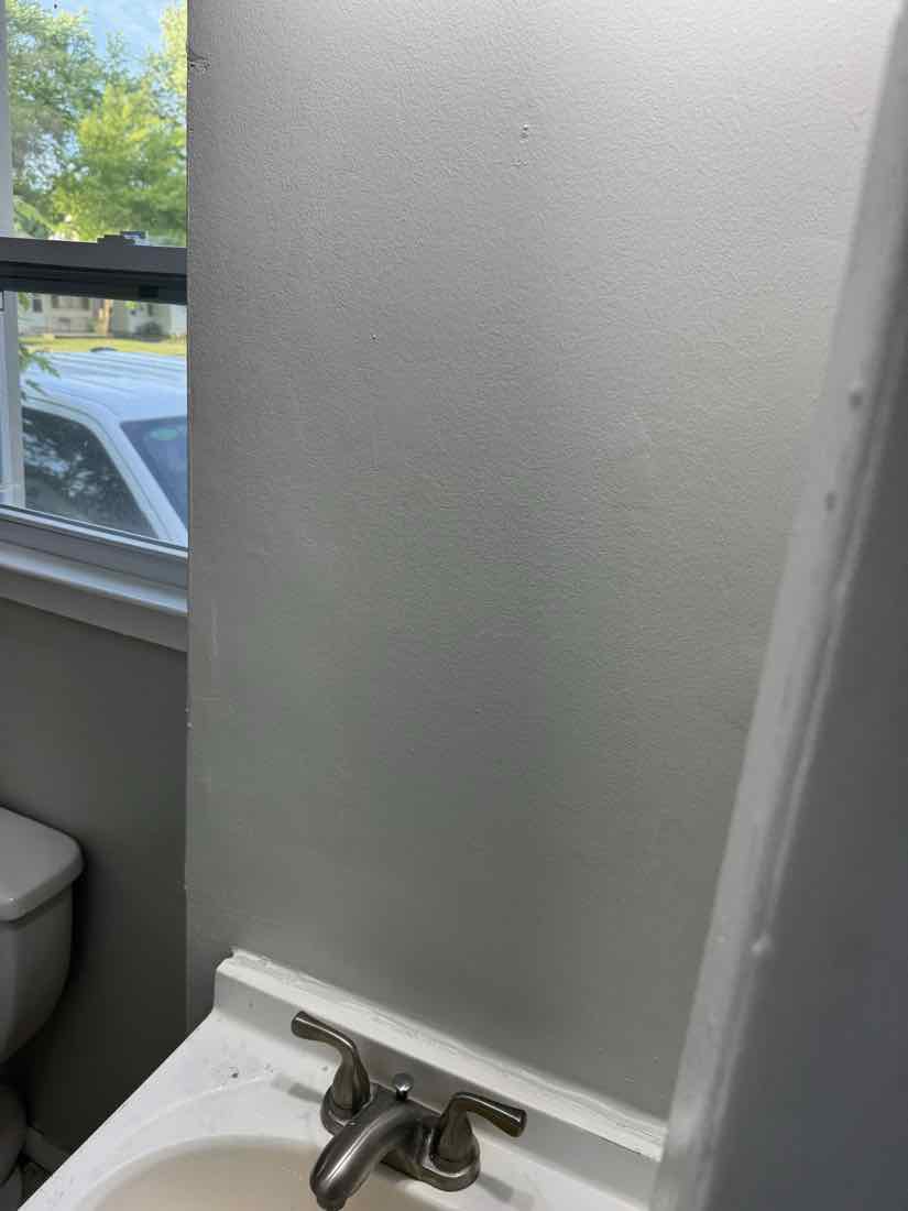 no mirror in bathroom