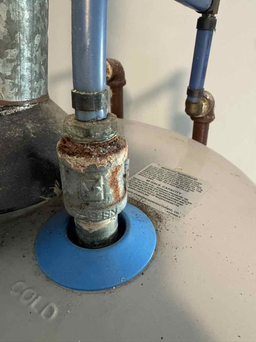 water heater fitting cold
